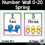 Number Wall Spring Theme: 0-20