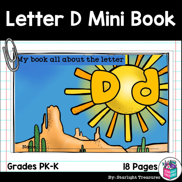 Letter D Mini Book