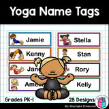 Yoga Name Tags - Editable