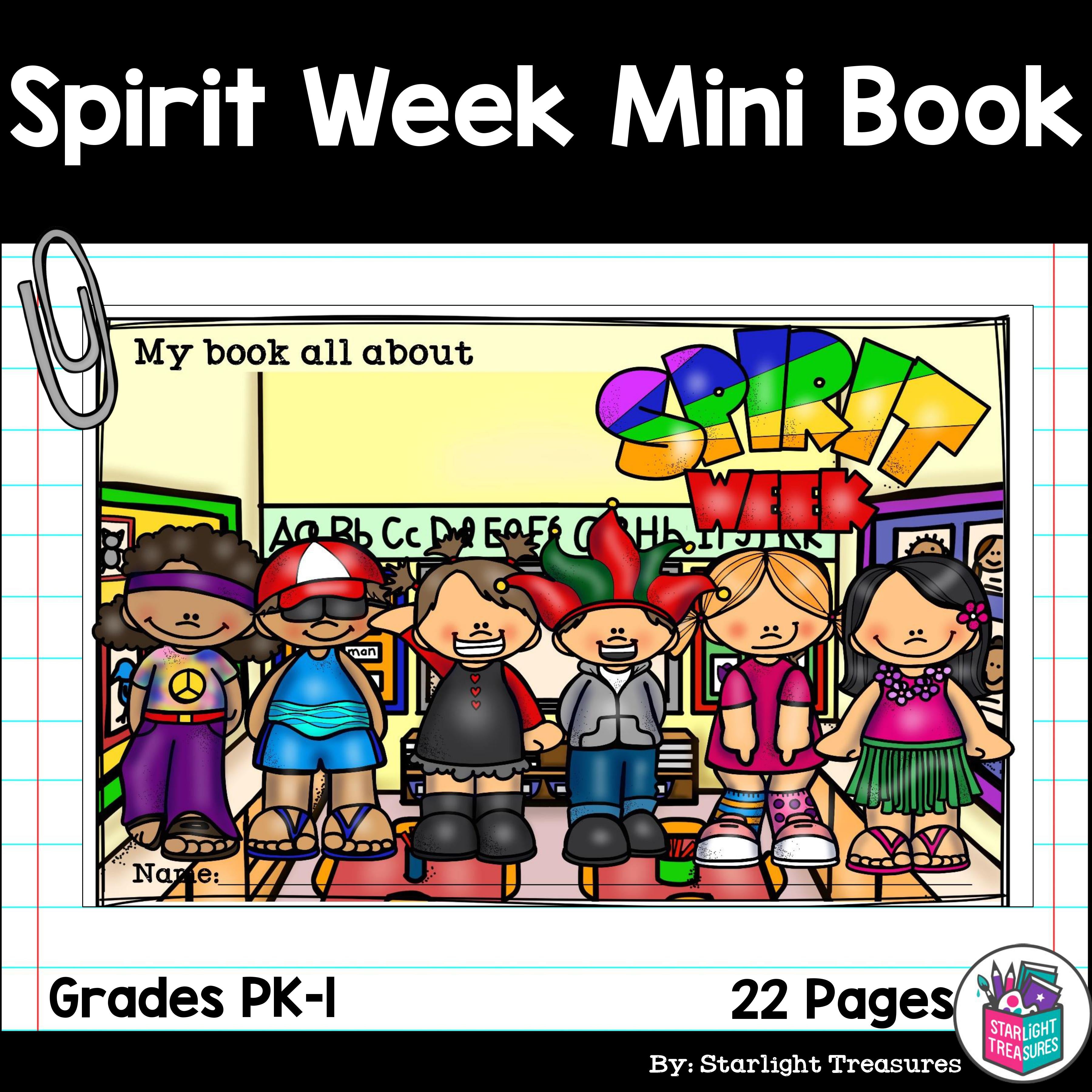 Spirit Week Mini Book for Early Readers