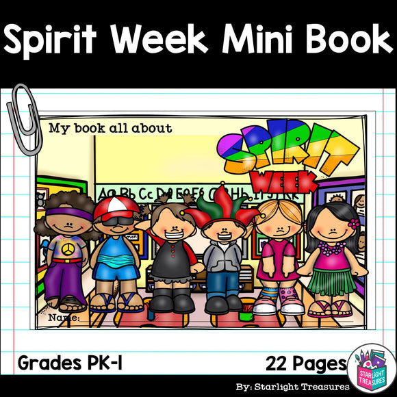 Spirit Week Mini Book for Early Readers