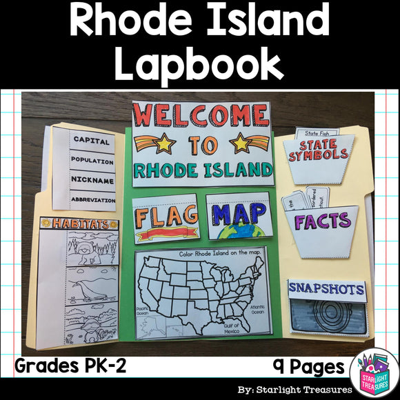 Rhode Island Lapbook for Early Learners - A State Study