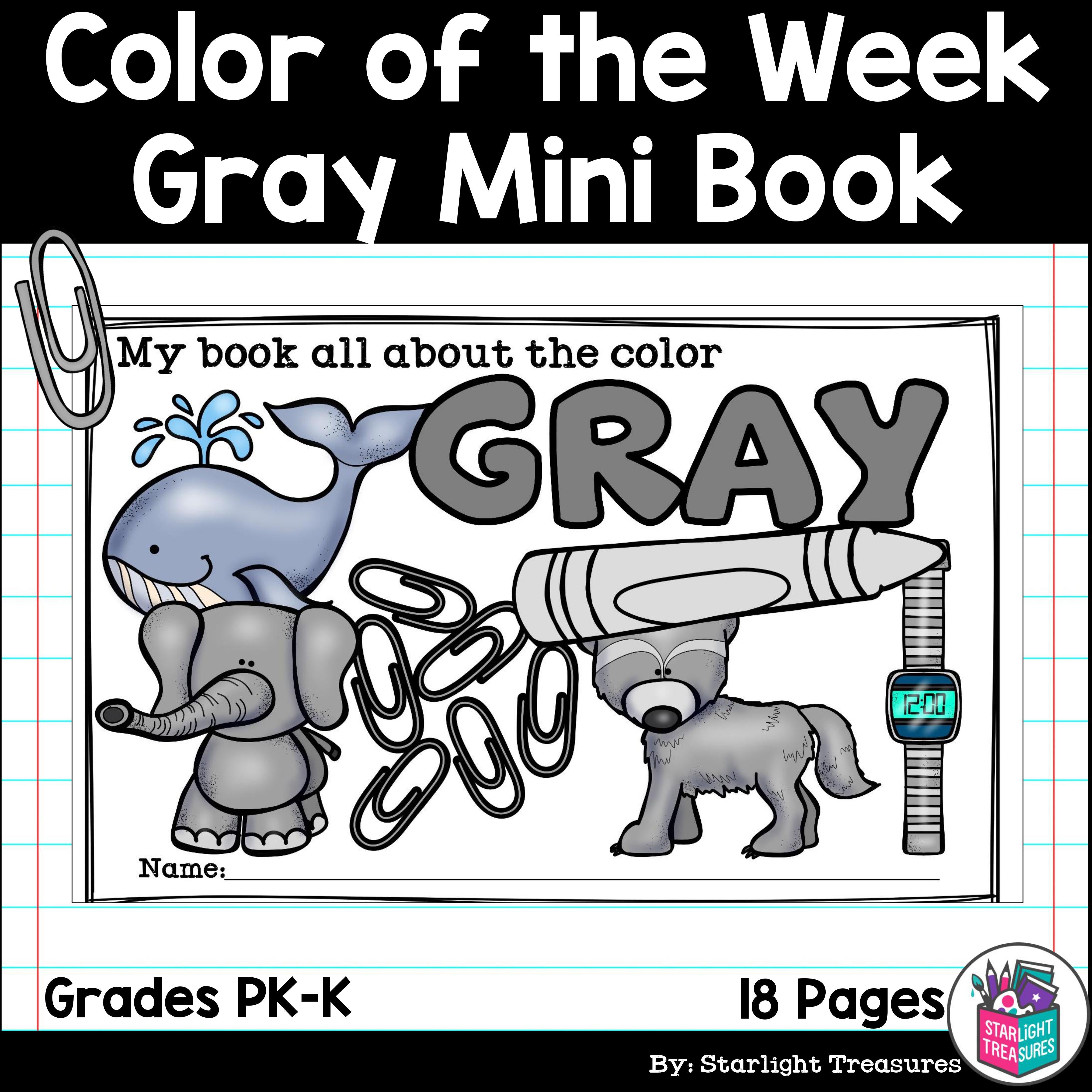Colors of the Week: Gray/Grey Mini Book