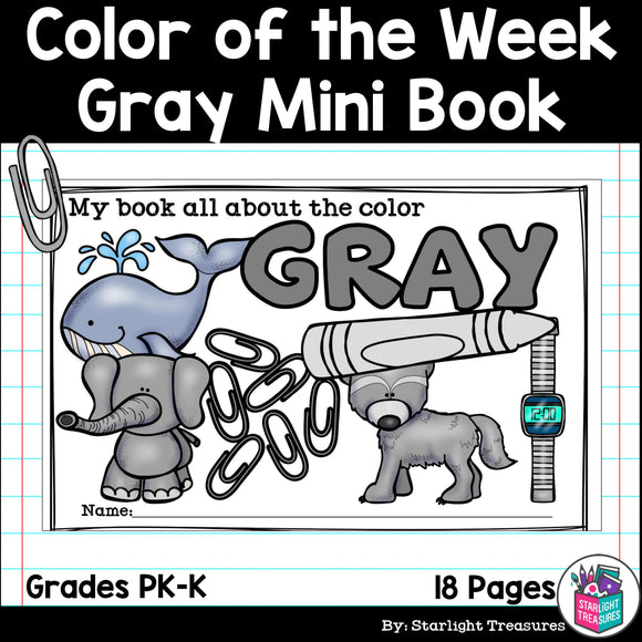 Colors of the Week: Gray/Grey Mini Book