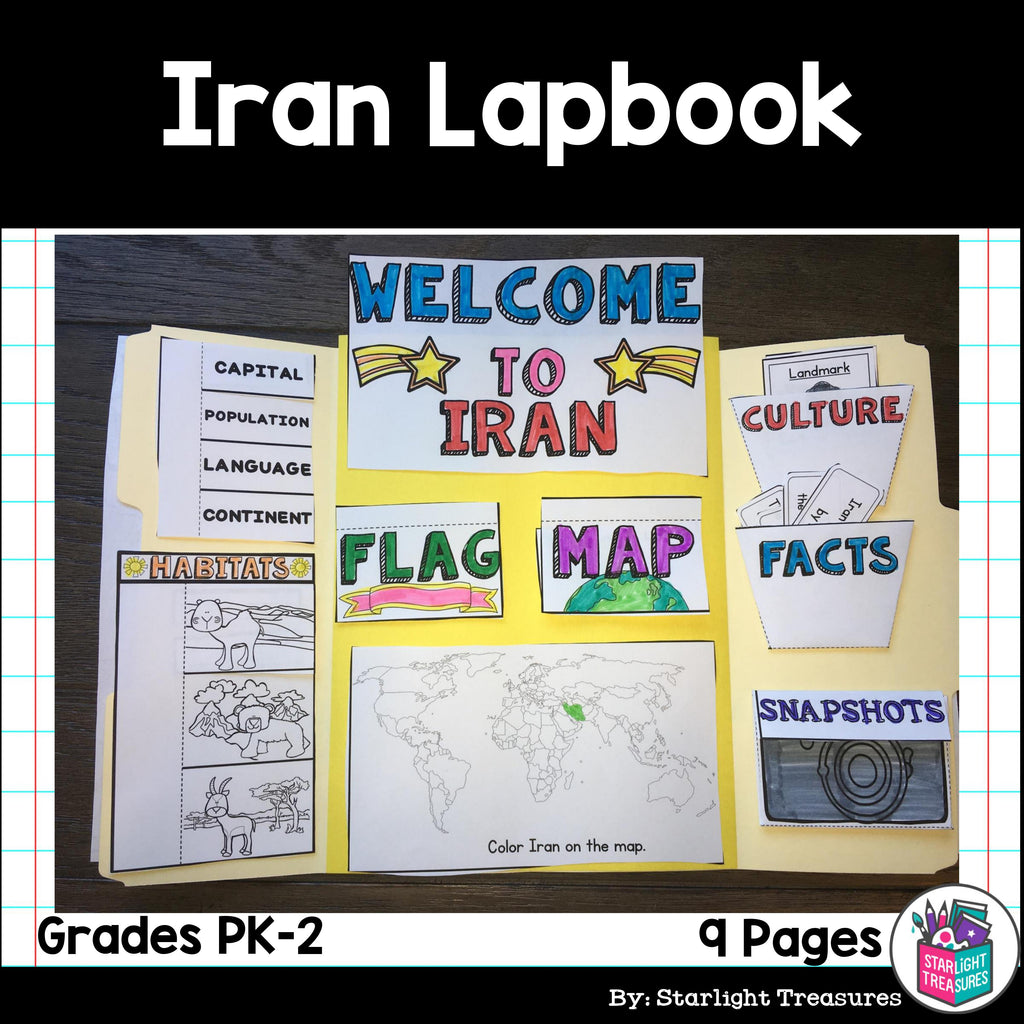 Iran Lapbook for Early Learners - A Country Study