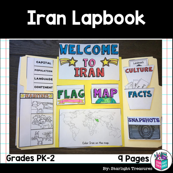 Iran Lapbook for Early Learners - A Country Study