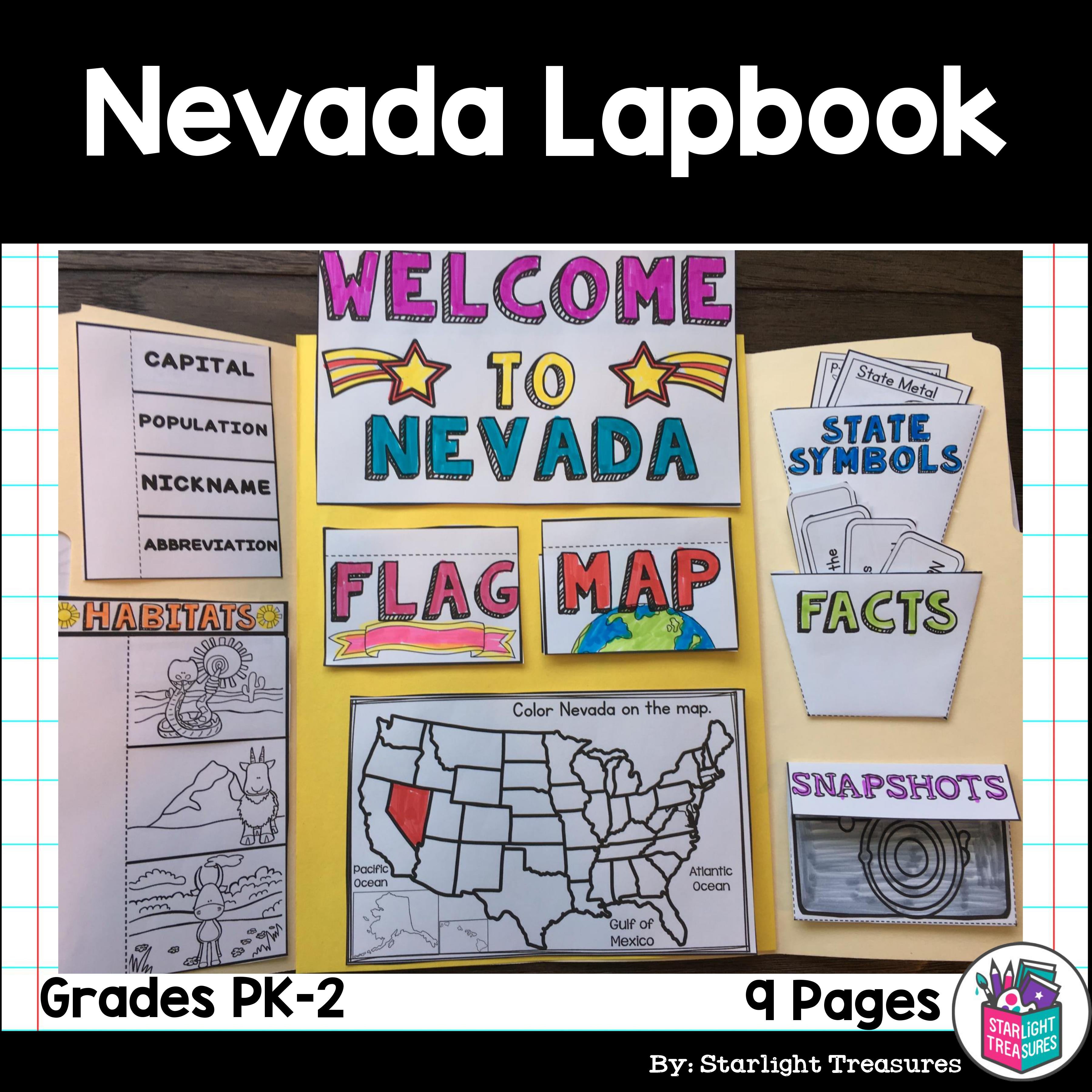 Nevada Lapbook for Early Learners - A State Study