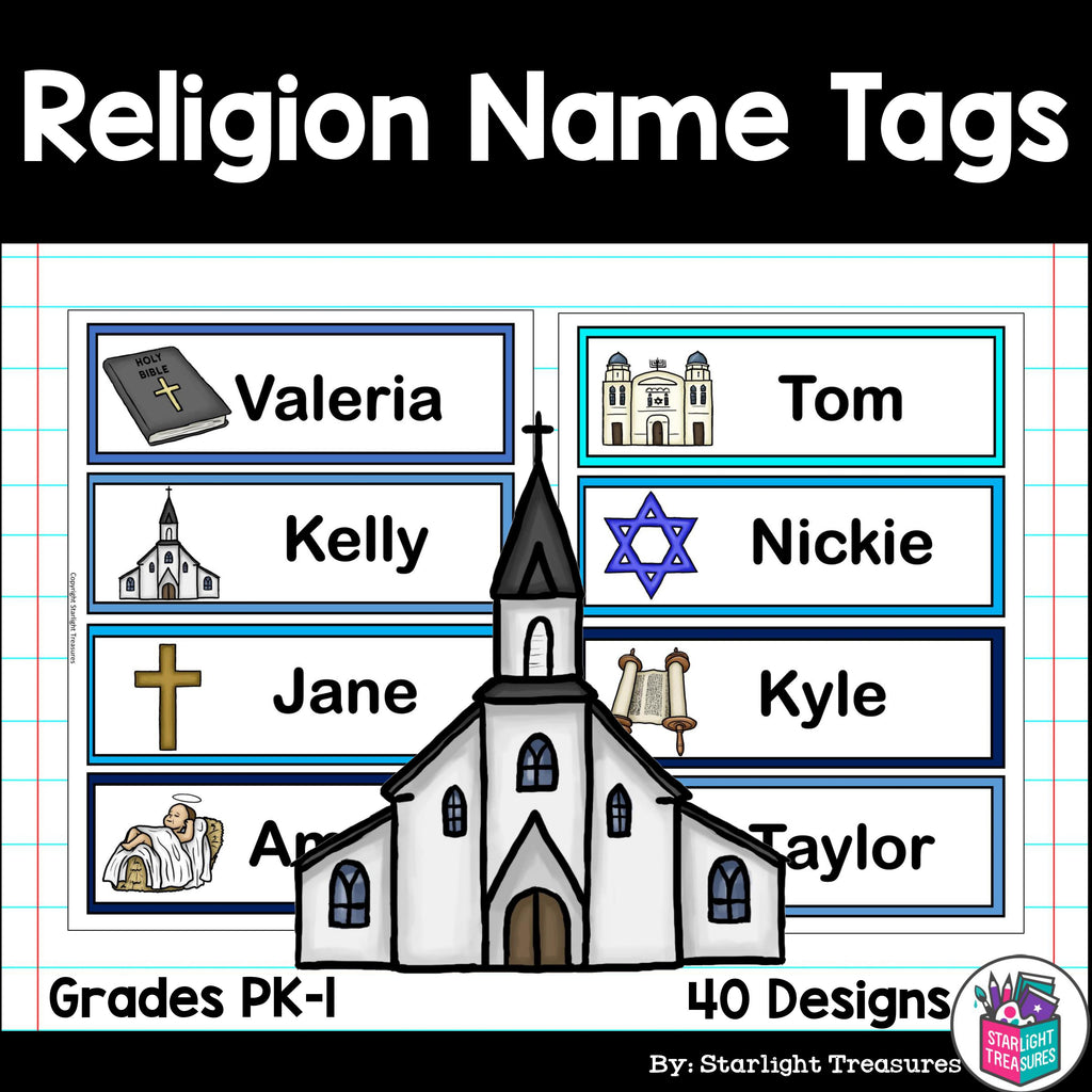 Religion Name Tags - Editable