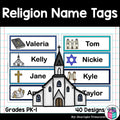 Religion Name Tags - Editable