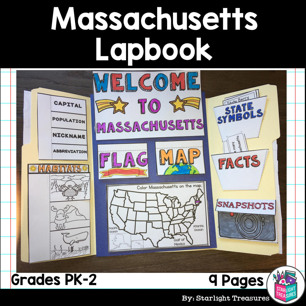 Massachusetts Lapbook for Early Learners - A State Study