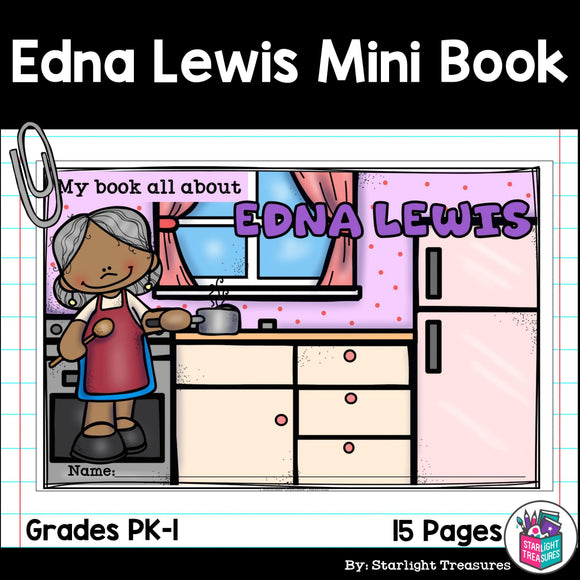 Edna Lewis Mini Book for Early Readers: Black History Month