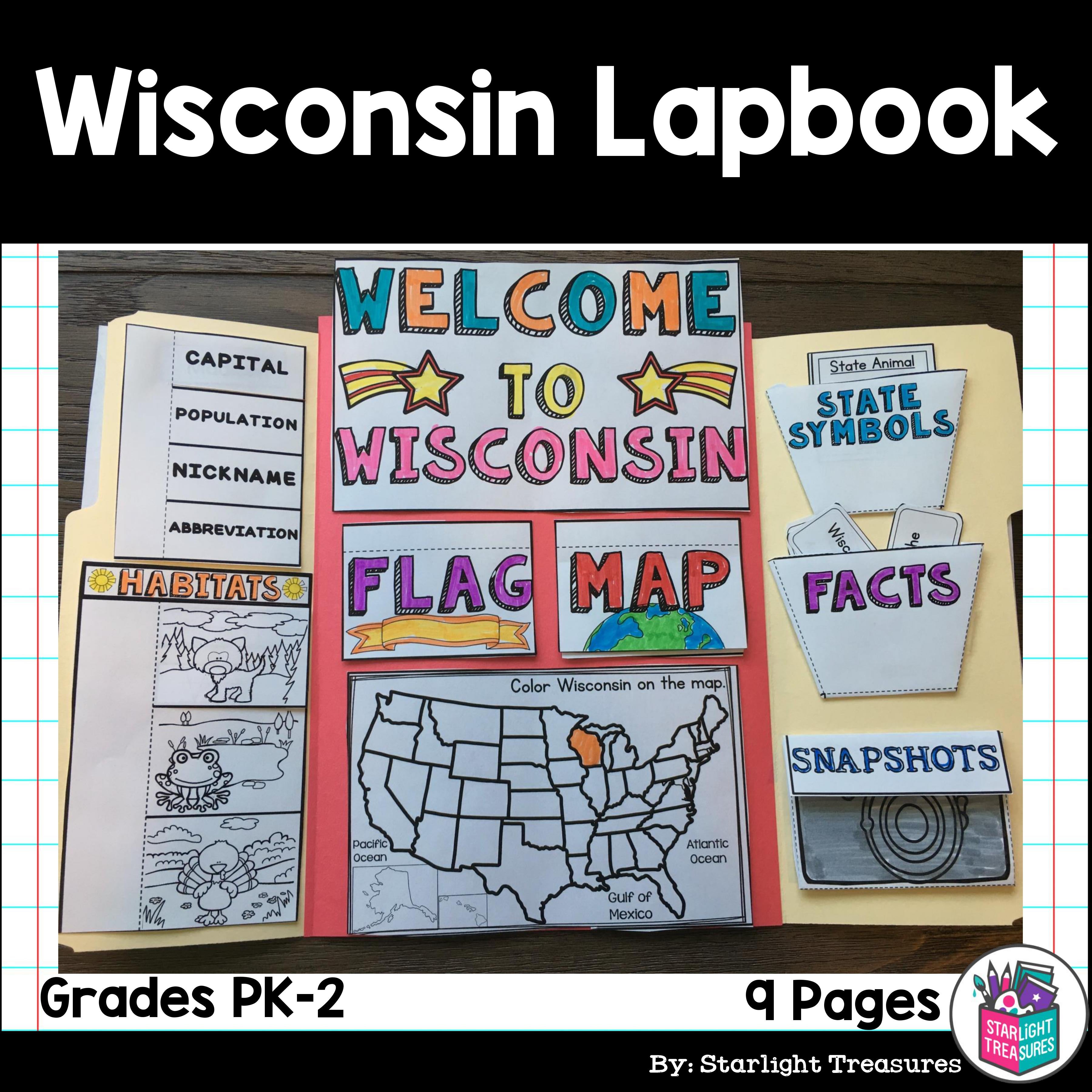 Wisconsin Lapbook for Early Learners - A State Study