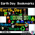 Earth Day Cut n' Color Bookmarks: Black and White AND Full Color