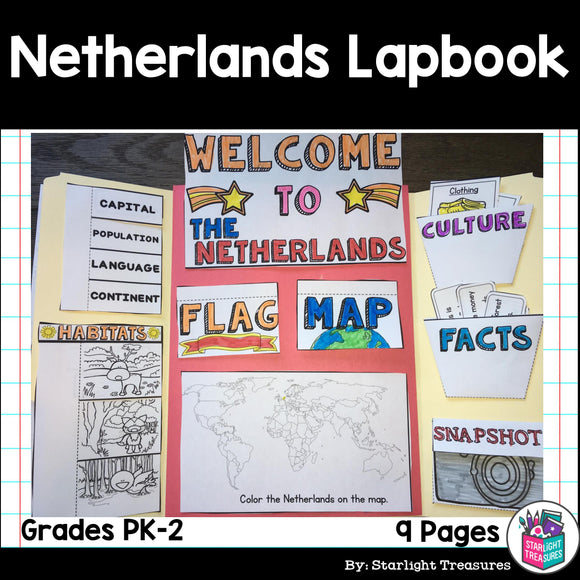 Netherlands Lapbook for Early Learners - A Country Study