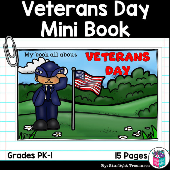 Veterans Day Mini Book for Early Readers