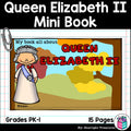 Queen Elizabeth II Mini Book for Early Readers: Women's History Month