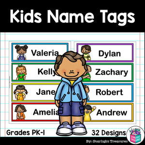 Kids Name Tags - Editable