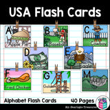 USA Flash Cards for Early Readers