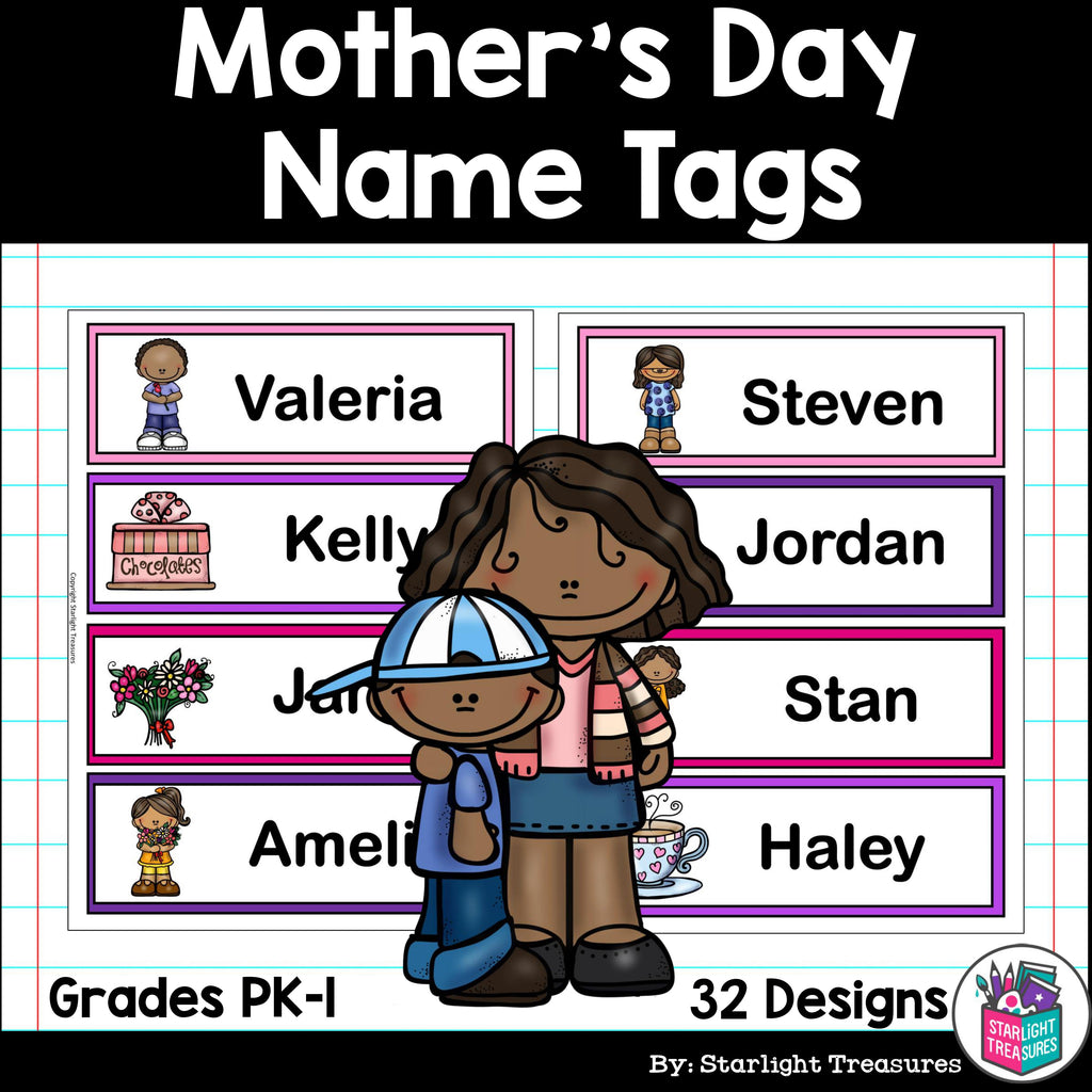 Mother's Day Name Tags - Editable