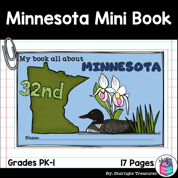 Minnesota Mini Book for Early Readers - A State Study
