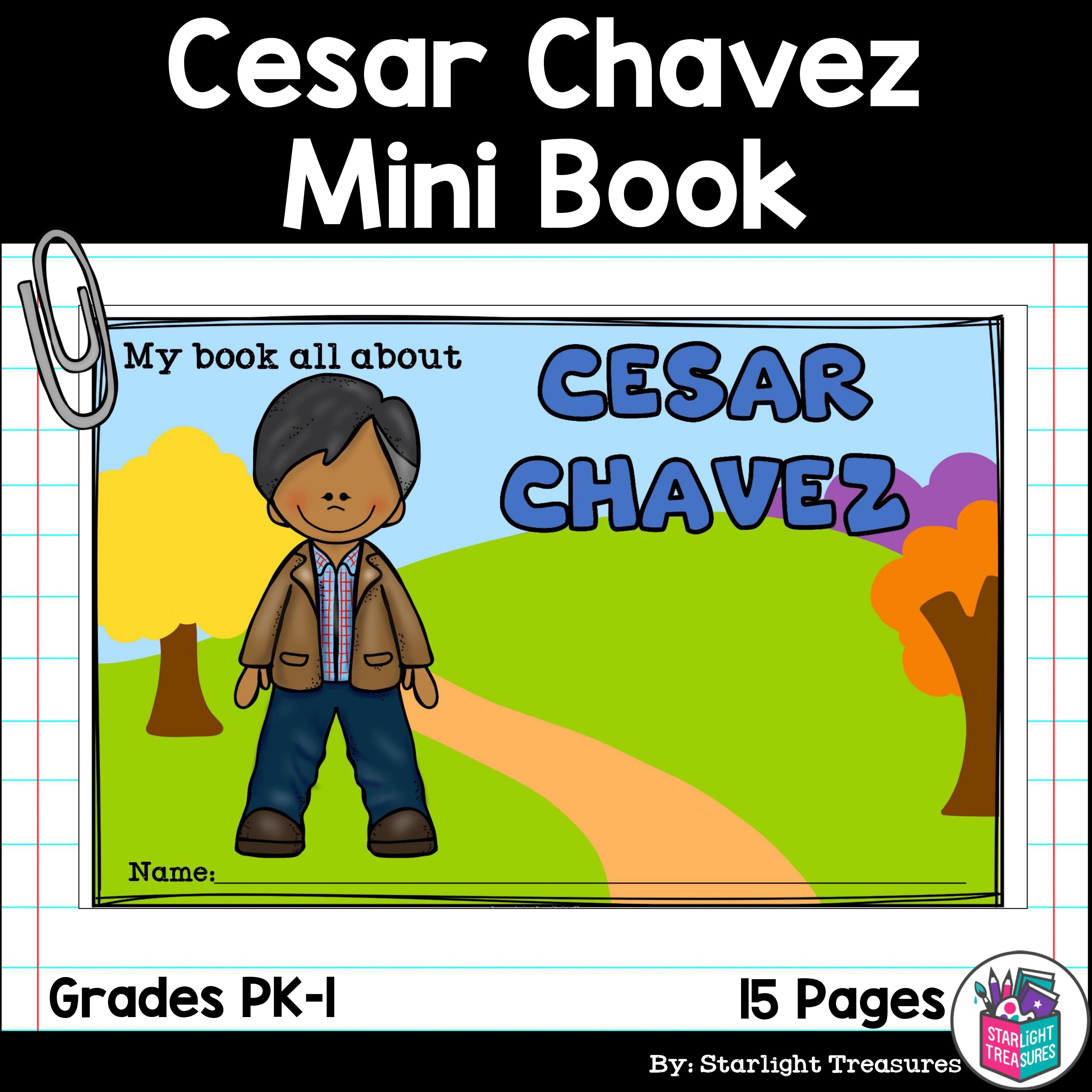 Cesar Chavez Mini Book for Early Readers: Hispanic Heritage Month