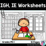 Vowel Pairs IGH, IE Worksheets and Activities for Early Readers