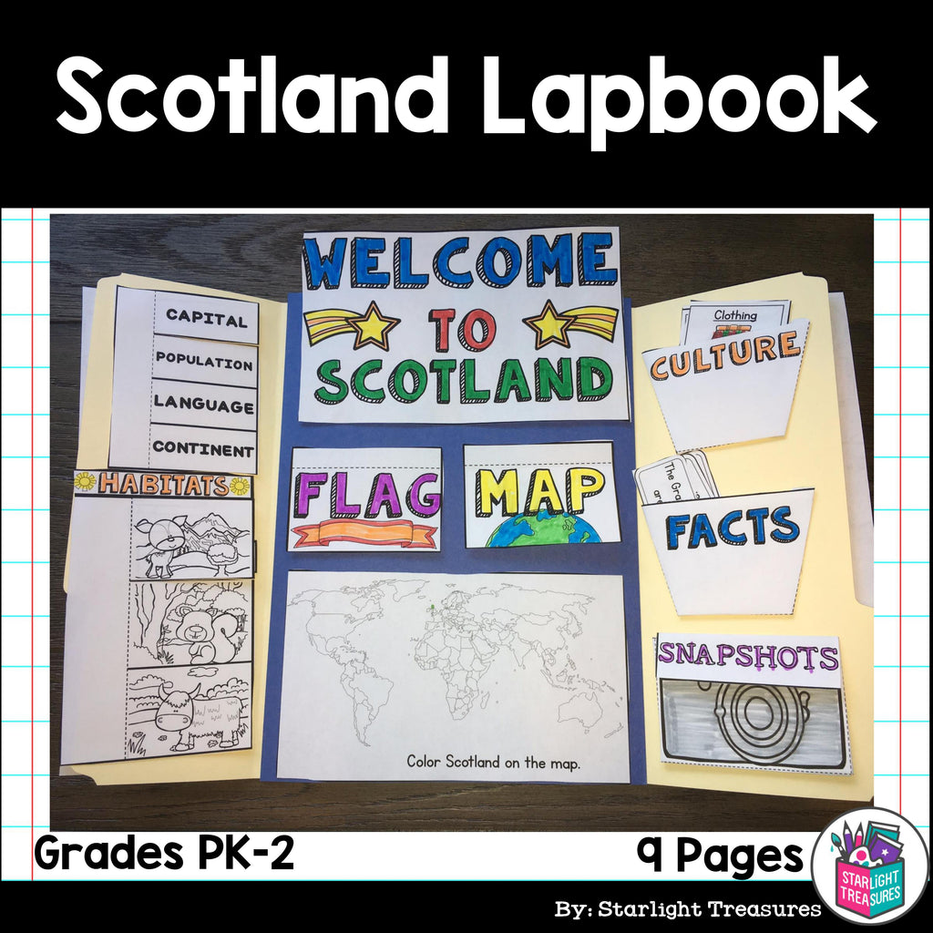 Scotland Lapbook for Early Learners - A Country Study