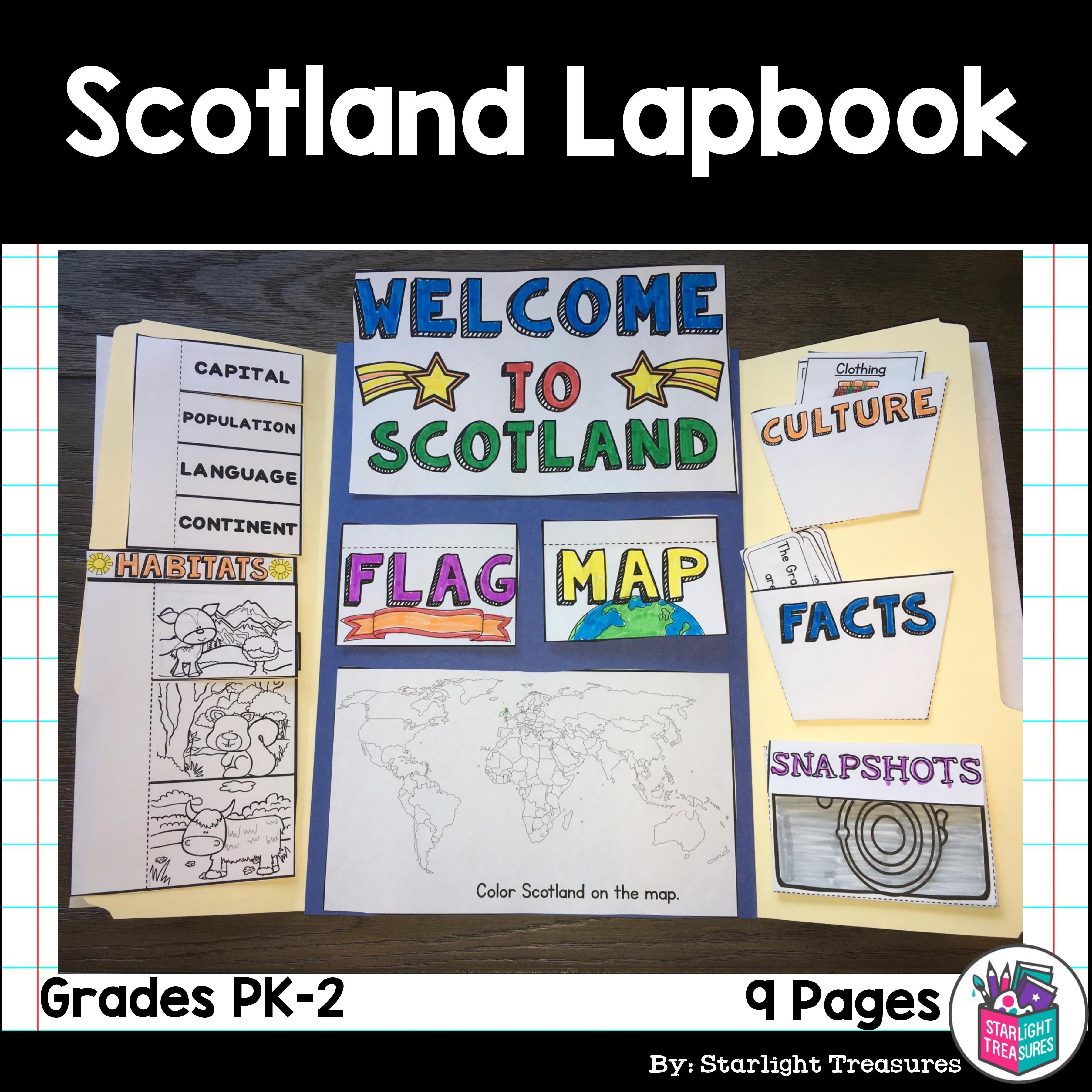 Scotland Lapbook for Early Learners - A Country Study