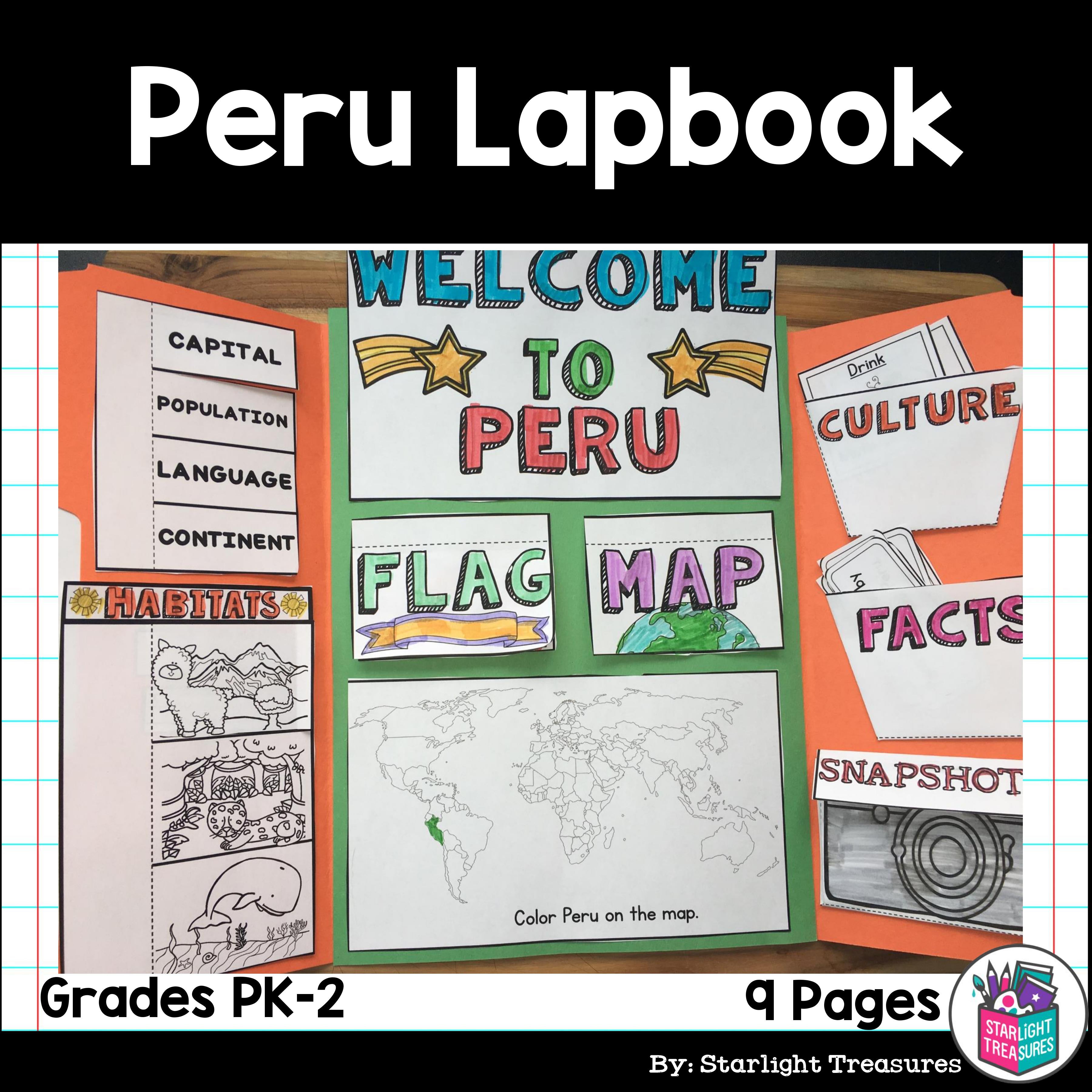 Peru Lapbook for Early Learners - A Country Study