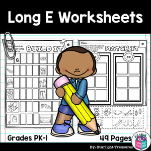 Long E Worksheets and Activities for Early Readers