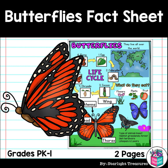 Butterflies Fact Sheet for Early Readers