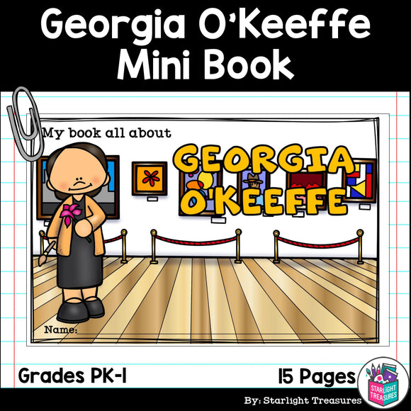 Georgia O'Keeffe Mini Book for Early Readers: Women's History Month