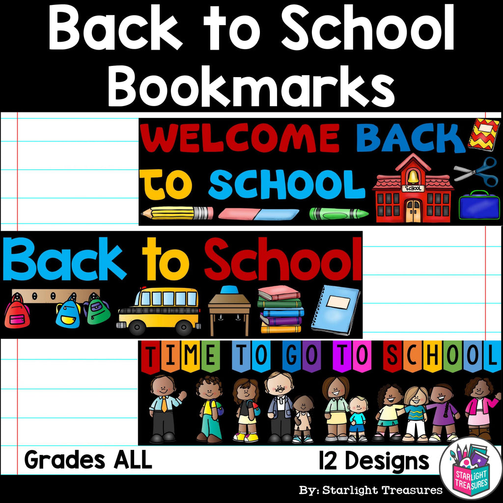 Back to School Cut n' Color Bookmarks