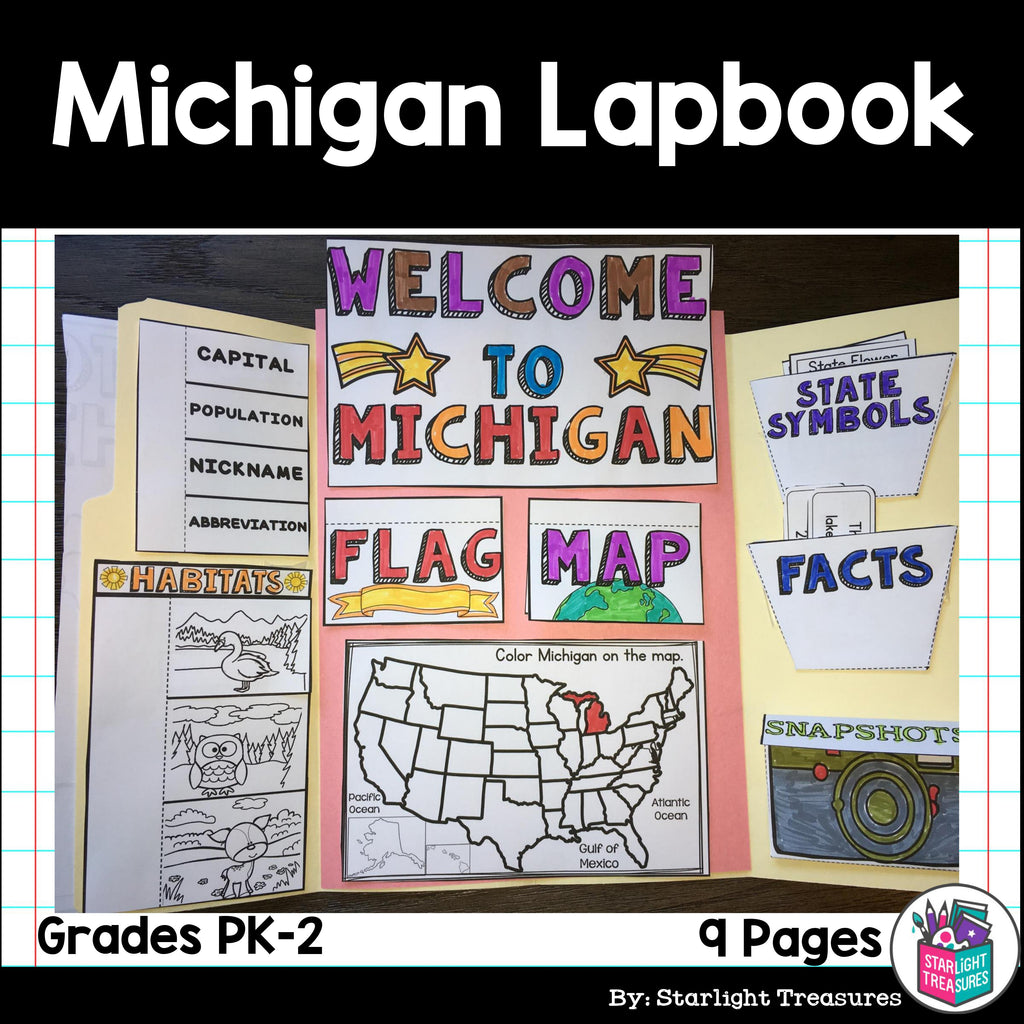 Michigan Lapbook for Early Learners - A State Study