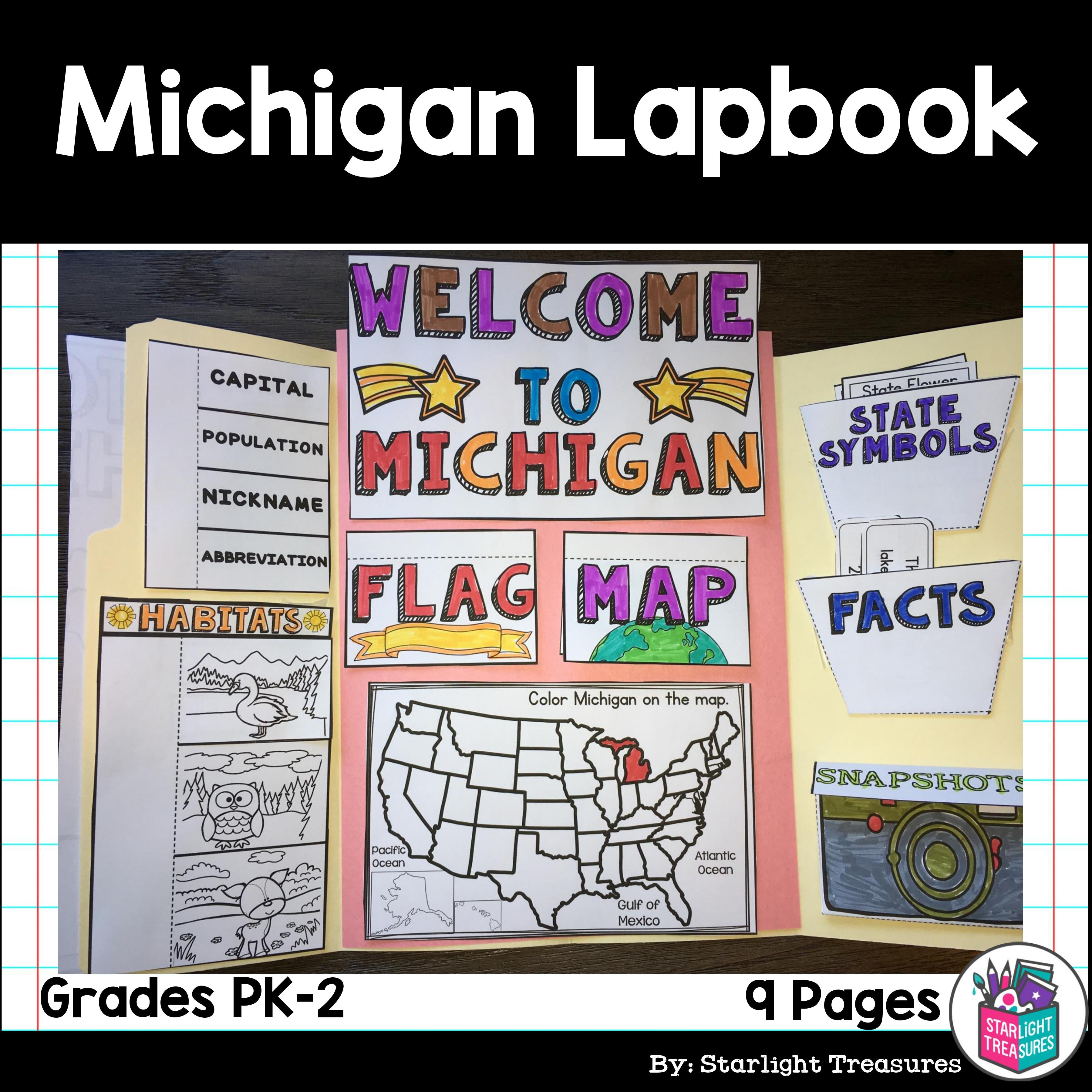 Michigan Lapbook for Early Learners - A State Study