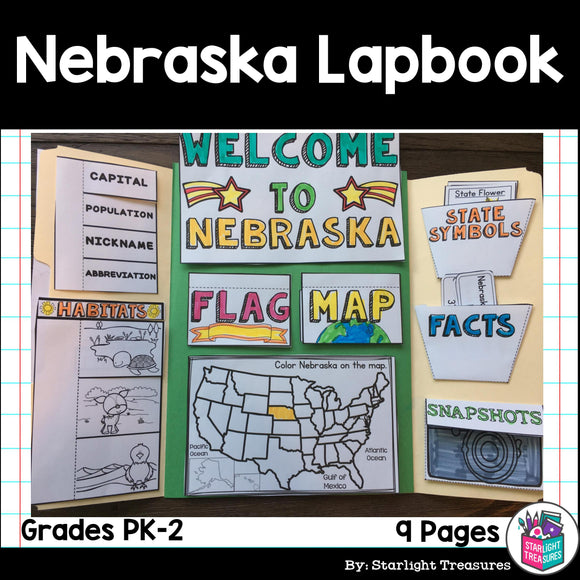Nebraska Lapbook for Early Learners - A State Study