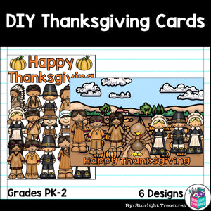 DIY Thanksgiving Coloring Cards