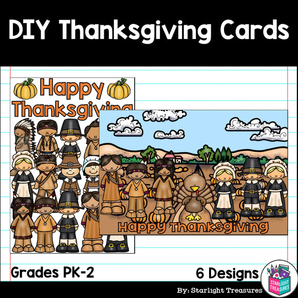 DIY Thanksgiving Coloring Cards