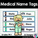 Medical Name Tags - Editable