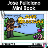 José Feliciano Mini Book for Early Readers: Hispanic Heritage Month