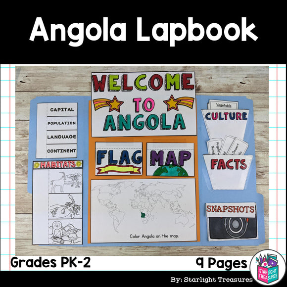 Angola Lapbook for Early Learners - A Country Study