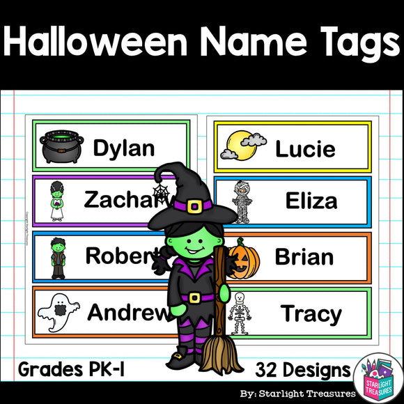 Halloween Name Tags - Editable
