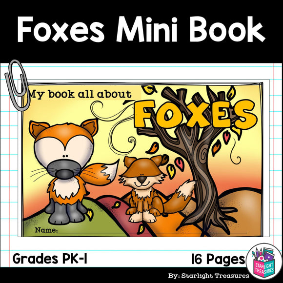 Foxes Mini Book for Early Readers