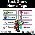 Rock Stars Name Tags - Editable