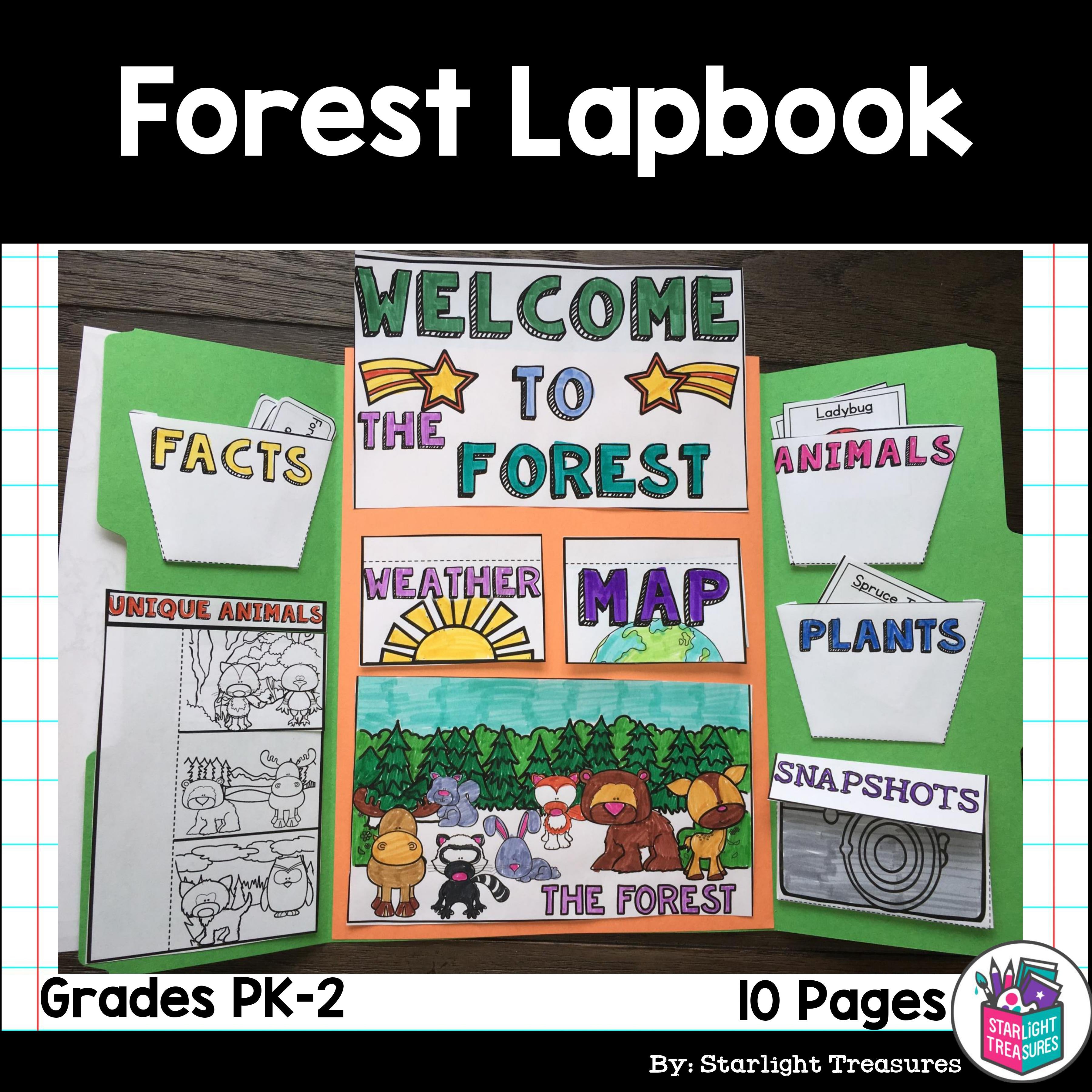 Forest Lapbook for Early Learners - Animal Habitats