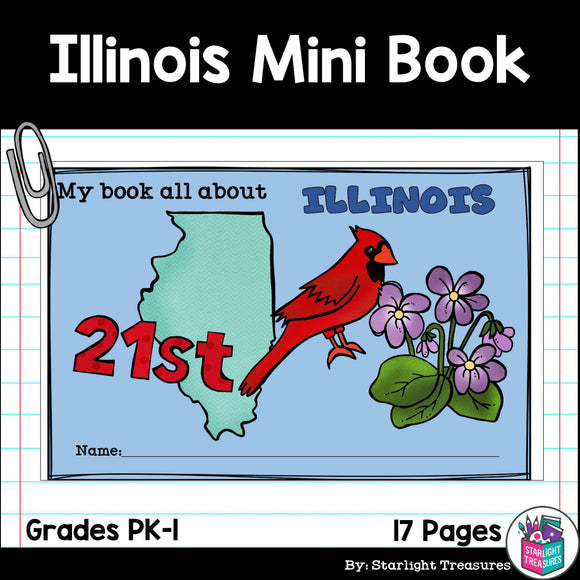 Illinois Mini Book for Early Readers - A State Study