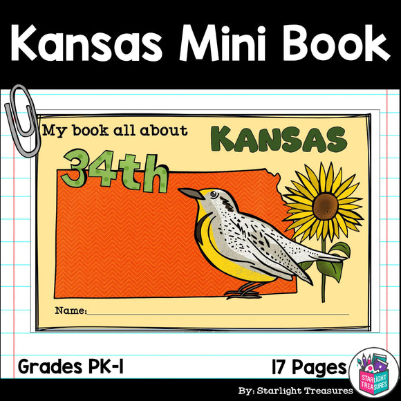 Kansas Mini Book for Early Readers - A State Study