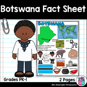 Botswana Fact Sheet for Early Readers