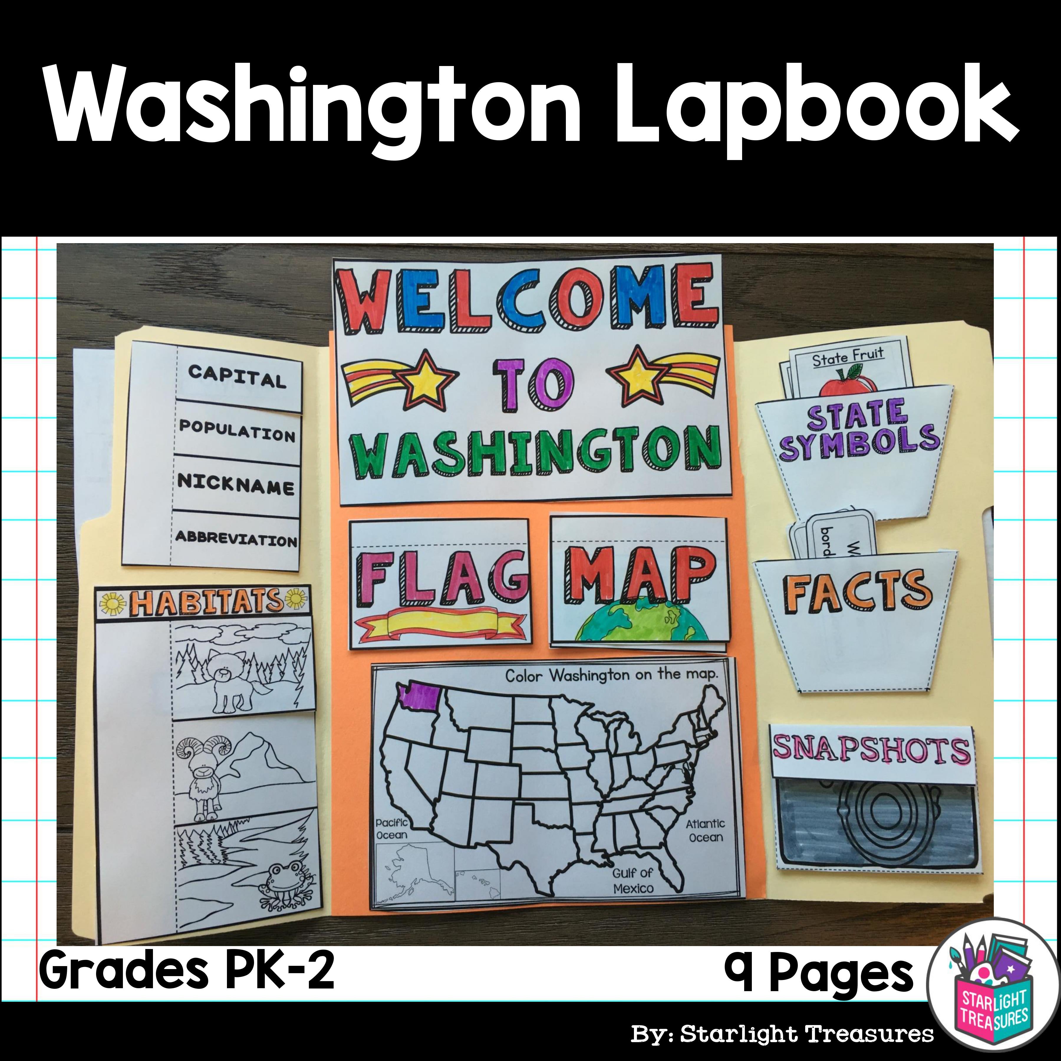 Washington Lapbook for Early Learners - A State Study