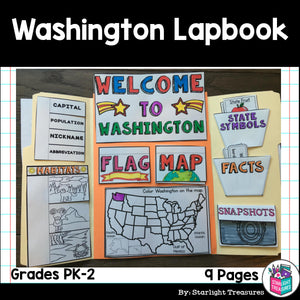 Washington Lapbook for Early Learners - A State Study